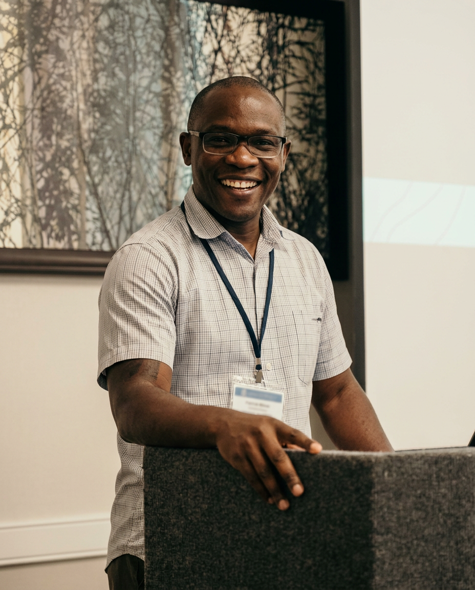 Patrick Mose, PhD presenting at a conference